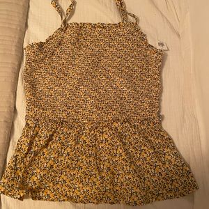 Floral flare tank top